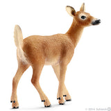 Schleich Miniature Deer Figurine Set -- White-Tailed Buck, Doe, and Fawn